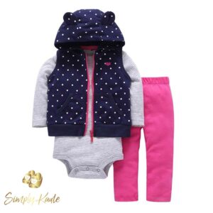 3PCS HOODED VEST SET
