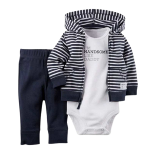 HOODED STRIPED 3 PCS SET